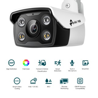 H.265+ | IP67 | 3MP | 2.8MM|  Built-In Microphone | Full color in Night