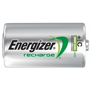AKC.E2; R14/C baterijos 1.2V Energizer Recharge Ni-MH HR14 2500 mAh pakuotėje 2 vnt.