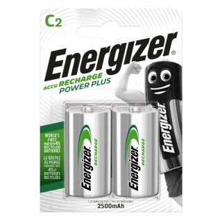 AKC.E2; R14/C batteries 1.2V Energizer Recharge Ni-MH HR14 2500 mAh in a package of 2 pcs.