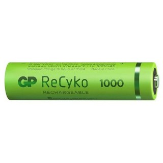 R03/AAA akumulatori 1.2V GP ReCyko 1000 Series Ni-MH 950mAh iepakojumā 2 gb.