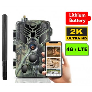 4G LTE  Wildlife Camera with lithium battery and APP, 4G LTE, 30MPix, 2K, Li-ion 5000mAh