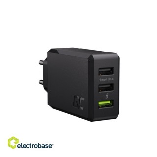 3-портовое зарядное устройство GC ChargeSource3 3xUSB 30 Вт с быстрой зарядкой Ultra Charge и Smart 