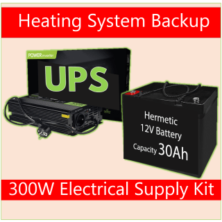 Set - Backup power supply for heating 300W + Battery 12V 30Ah