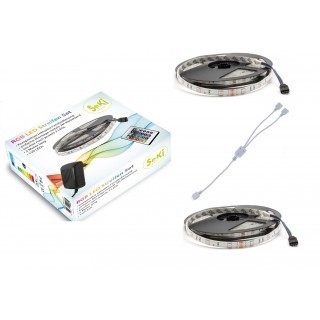 10 Meters Colorful RGB 150LEDs 12V LED Strip Kit with Remote Control Unit and Y Splitter