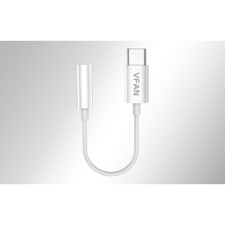 L08 Adapter USB-C to AUX 10cm white