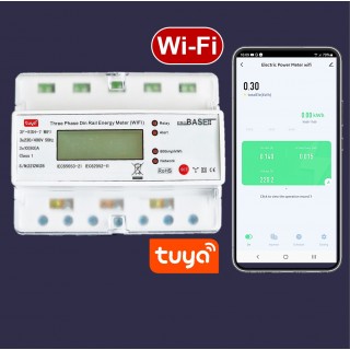 Wi-Fi trīsfāžu elektroenerģijas skaitītājs iOS, Android | Iesl./Izsl. Relejs | 3x230/400V, 80A