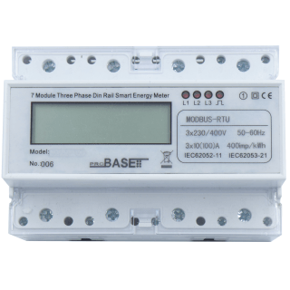Мультитариф | Двусторонний | 3-фазный счетчик электроэнергии с MODBUS | 100А | 7 DIN