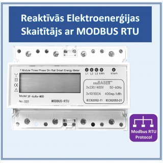 Reaktyviosios/aktyviosios energijos ir galios trifazis elektros skaitiklis, 100A, Modbus RTU RS485, 