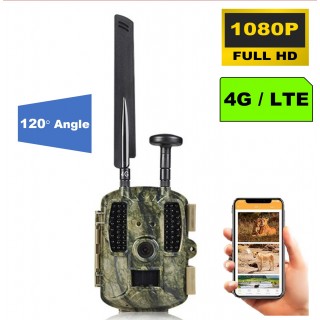 Лесная Охотничья фотоловушка, поддерживает мобильные сети 4G с GPS-антенной, Угол обзора: 120°