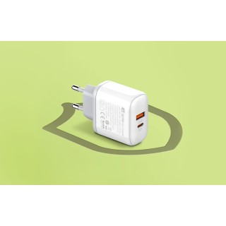 Wall charger LDNIO A2526C USB, USB-C 45W + USB-C Cable