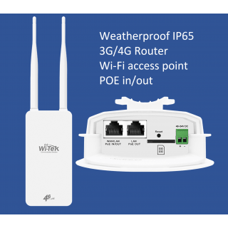 Ārējais 4G/LTE rūteris ar iebūvētu Wi-Fi moduli, PoE In/Out, IP65