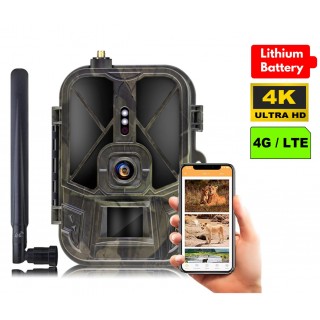 Лесная Охотничья фотоловушка - камера, 4G LTE, 30MPix, 2K, Li-Ion аккум. 10000мАч