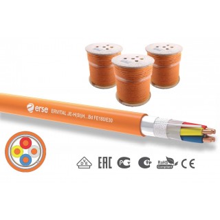 Fire resistant cable, 1x2x0.8, JE-H(st)-H, FE180/E30, with screen, 500m, ERVITAL