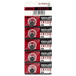 CR1220 batteries 3V Maxell lithium CR1220 in a package of 5 pcs.