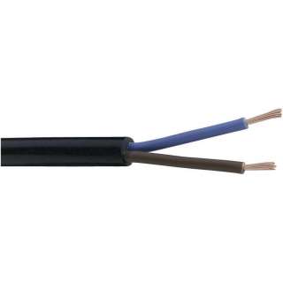 OMY 2x0.5 flexible electrical cable with copper core. Intended for indoor use. Black