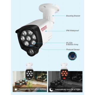30 m, 8 LED Infrared Night Vision Lamp for CCTV | Quest VR Playstation
