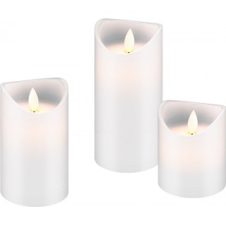 LED set of 3 real wax candles - a beautiful and safe lighting solution