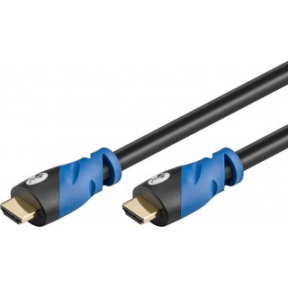 Goobay Series 2.0b Premium High Speed HDMI cable with Ethernet, 0.5 m, black-blue