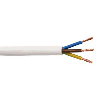 NYM 3x1,5 maitinimo kabelis su varine monolitine šerdimi. Skirtas naudoti patalpose.