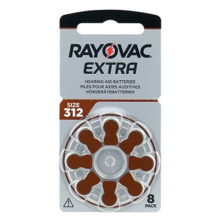 Hearing aid battery | size 312 | 1.45V Rayovac Extra Advanced Zn-Air PR41 in a package of 8 pcs.