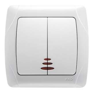 Carmen 2-pole electrical switch with indicator