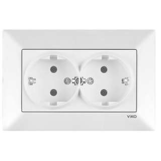 Meridian Double electrical outlet with grounding