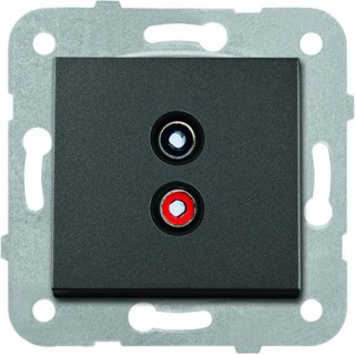 Audio socket black Novella Viko by Panasonic