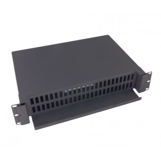 96 Fiber, 48 duplex port optical patch panel 2U / black colour