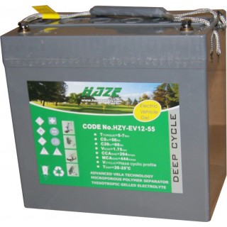 Gel battery 12V 60Ah | 229x138x213mm | 17.7kg | Haze HZY-EV12-55