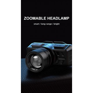 SUPFIRE Rechargeable Headlamp | ZOOM up to 200m| 1200 mAh battery | USB | 150 lm | IP32