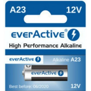 BAT23.eA5; 23A paristot 12V everActive Alkaline MN21/LR23A 1 kpl pakkauksessa.