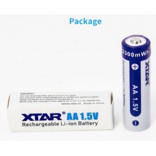 Battery AA R6 14500 2200mAh 1.5V XTAR Li-ion in package 1pc.