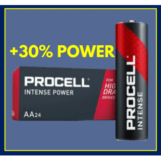 LR6/AA baterija 1.5V Duracell Procell INTENSE POWER serija Alkaline High drain 10 vnt pakuotėje.