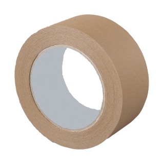 Hot-melt paper tape, 50mm x 66m, brown