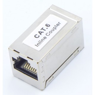 CAT6 CAT5E Ekranēts inline savienotājs-adapteris | 2xRJ45 | STP | FTP