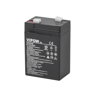 Lead rechargeable battery, Faston connections, 6V 3.2Ah