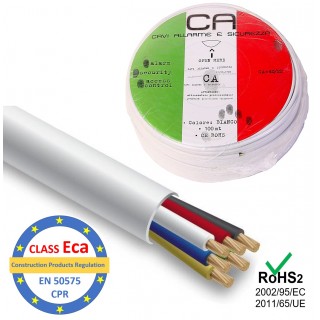 Cable for security and alarm system, Cosi, 6 cores, awarded/ 100m