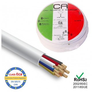 Cable for security and alarm systems, Cosi, 8 cores, coated/ 100m