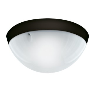 LED Round surface-mounted lamp with sensor AQUA DOLUNAY E27, black