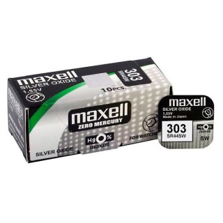 303 baterija 1.55V Maxell silver-oxide SR44SW pakuotėje 1 vnt.