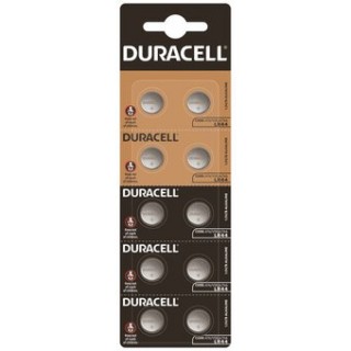G13 battery 1.5V Duracell Alkaline LR44 / A76 in a package of 10 pcs.