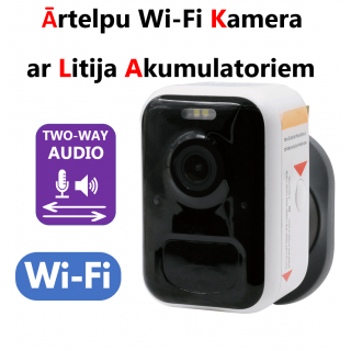 WIFI videonovērošanas kamera ar iebūvētiem akumulatoriem, 2MPix, Mikrofons un Skaļrunis
