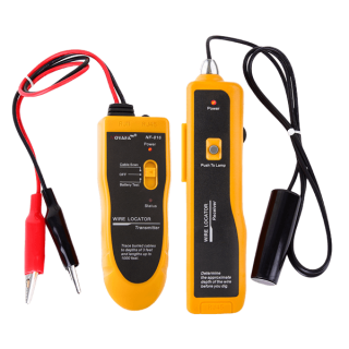 Locator for breaks and short circuits in cables and metal pipes under plaster or flooring.
