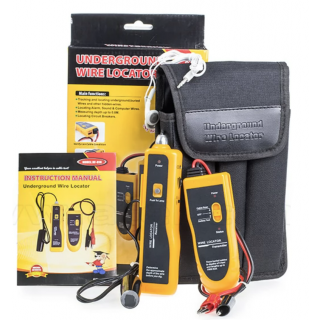 Locator for breaks and short circuits in cables and metal pipes under plaster or flooring.