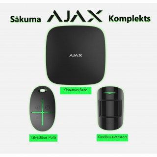 Bezvadu GSM/ Ethernet apsardzes signalizācijas komplekts :: Melns AJAX
