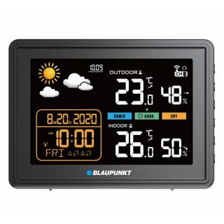 Weather station with 1 external sensor, Clock, Calendar, Inside and outside temperature and humidity