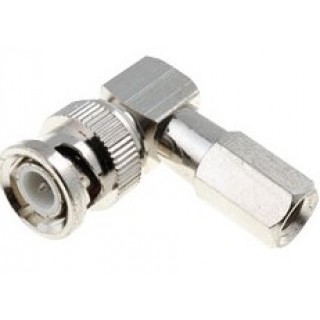BNC-connector for RG59 cable , angled, screw type