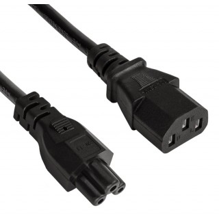 Power cord C13 female to C5 female 1.5m black Akyga
