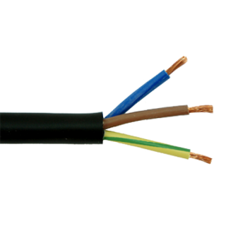 CYKY 3x2.5 elektrības kabelis ar vara monolītu dzīslu. Paredzēts lietošanai ārtelpās.