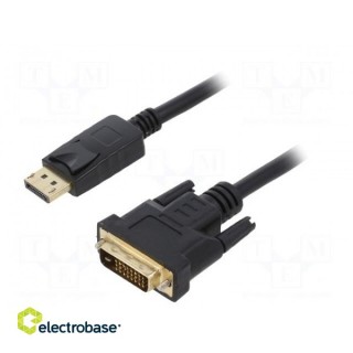 Kabelis | DisplayPort kištukas,DVI-D (24+1) kištukas | 1m | juodas